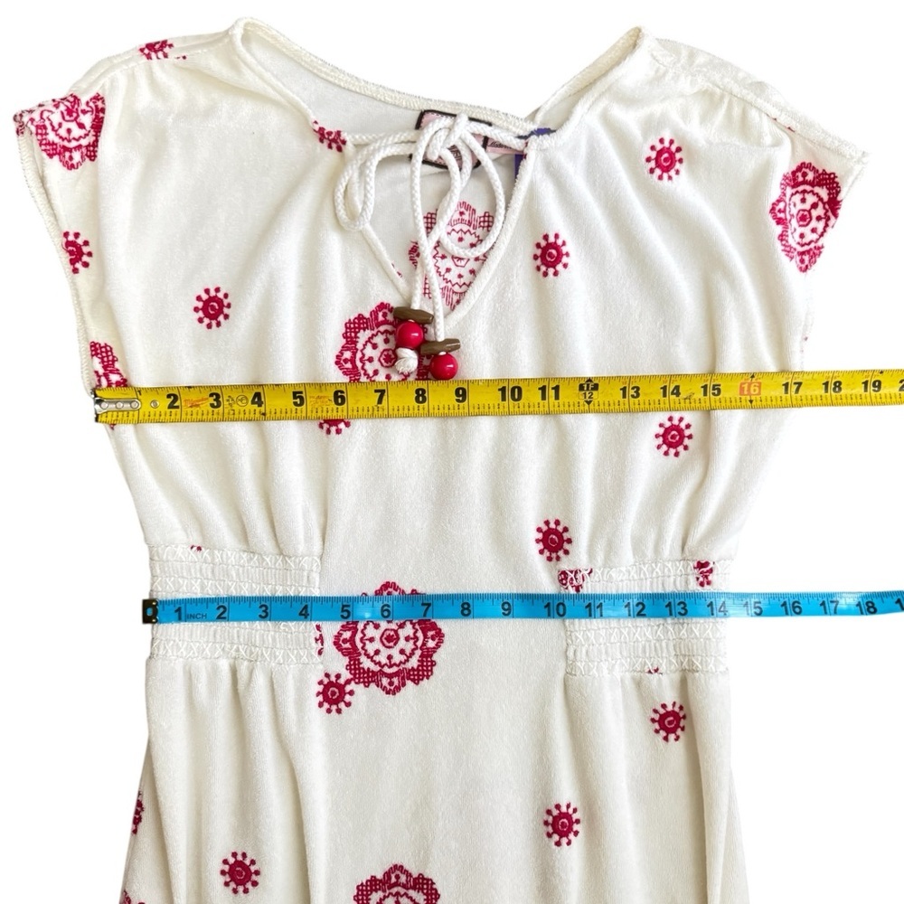 Juicy Couture Fashion Angel Cherry Red Sonia Floral EmbroideryTerry Mini Dress M - Picture 14 of 14